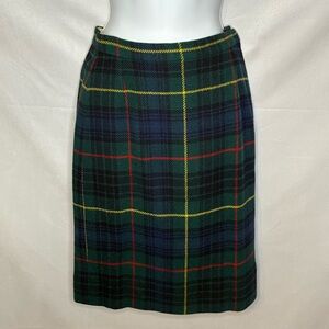 Vintage Hudson Tartan Plaid Wool Skirt GUC